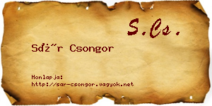 Sár Csongor névjegykártya