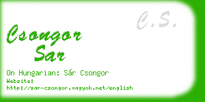 csongor sar business card